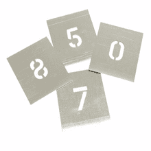 Zinc Plated Stencil Kits - Numbers 0-9